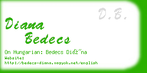 diana bedecs business card